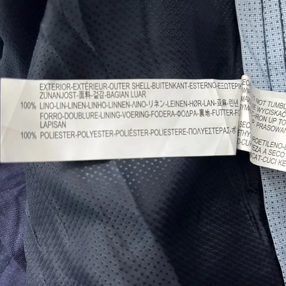 NWT Zara Men's Blue Linen Pants Size XXL Style 0706/433/01
